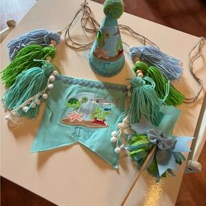 Under the Sea Party Decoration Ty monogram Set